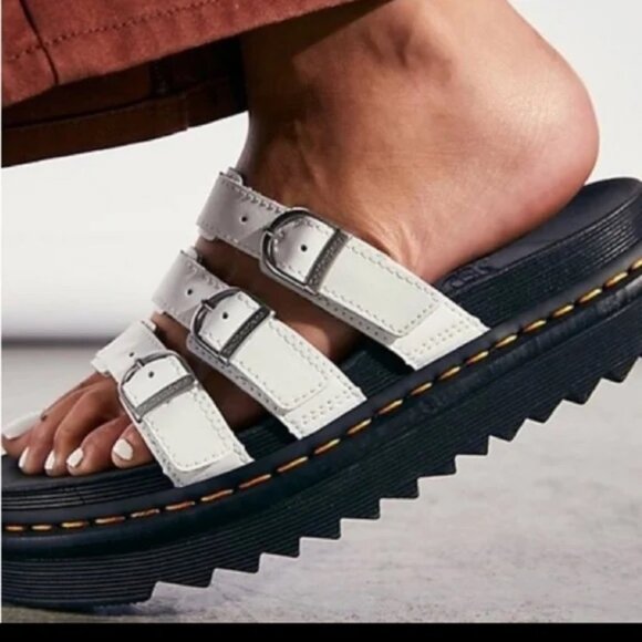 Dr. Martens White and Black Sandals - Picture 3 of 16